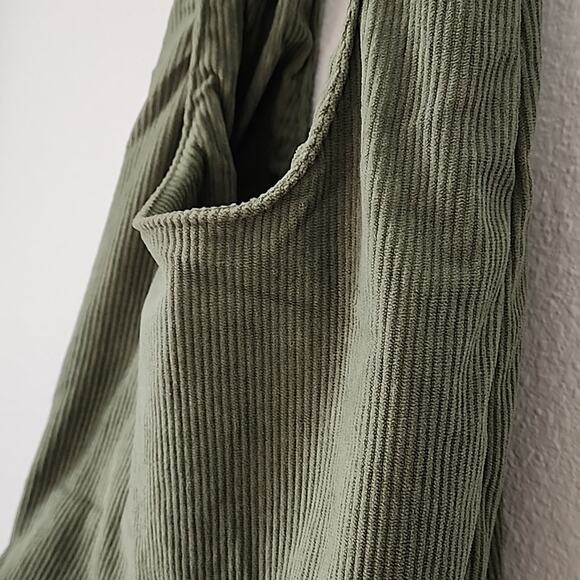 PIQUE LIFE Furoshiki Forest Tote Bag Corduroy Tie Handle Matcha Green - Picture 2 of 5